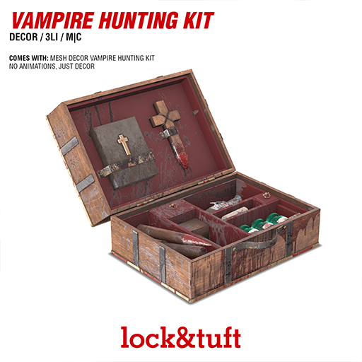 Second Life Marketplace lock&tuft / vampire hunting kit decor [add]